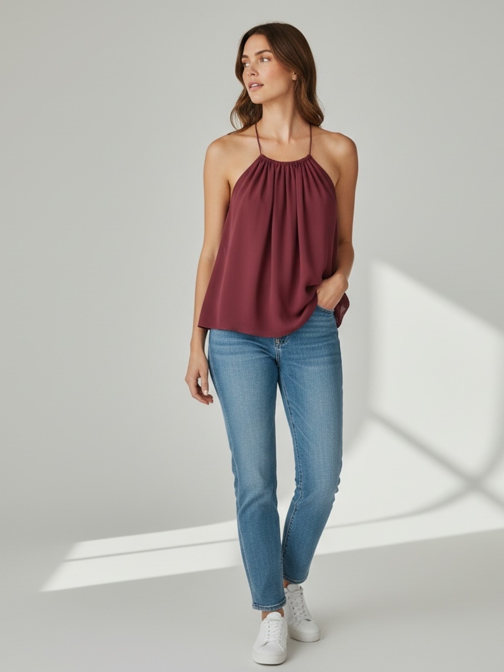 Banana Republic Burgundy Halter Top | Size M | New With Tags